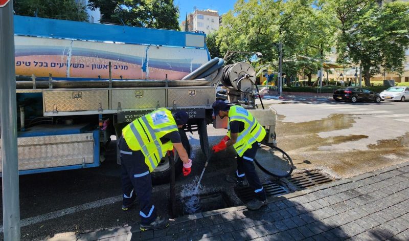 היערכות לעונת הגשמים בראשון לציון, צילום דוברות העירייה